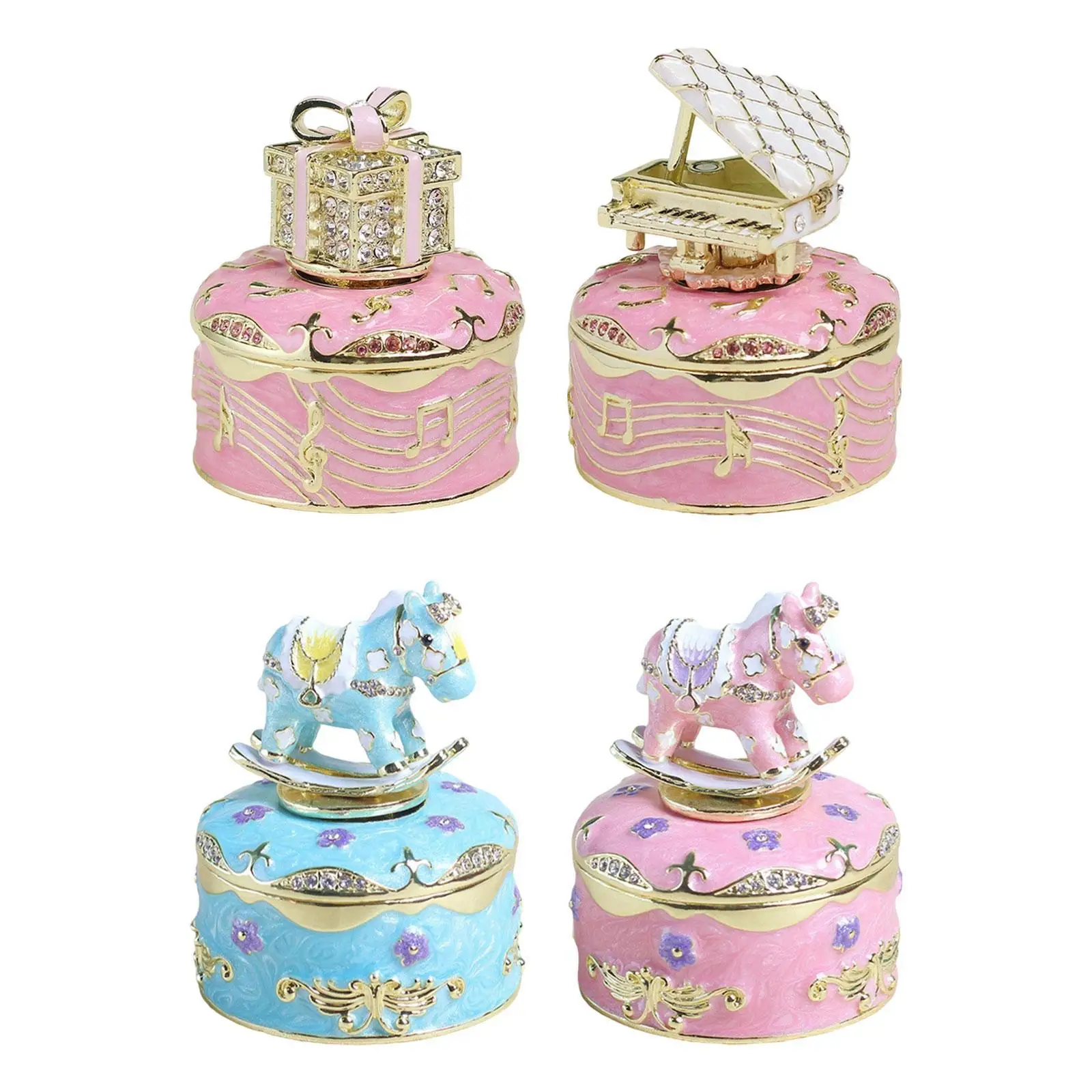 

Trinket Box Ornament Cute Rings Holder Case for Tabletop Rings Collectible