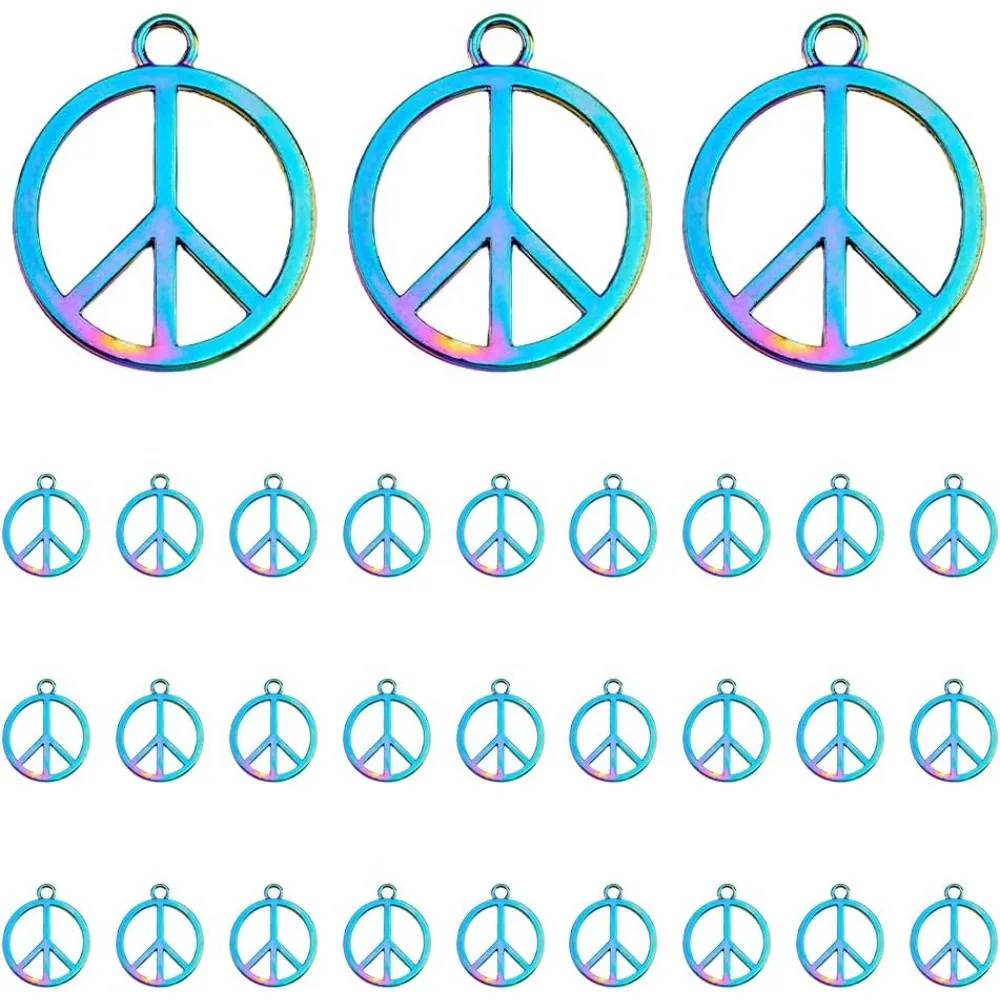 

30 шт., подвески-символы в виде надписи «Love Peace»