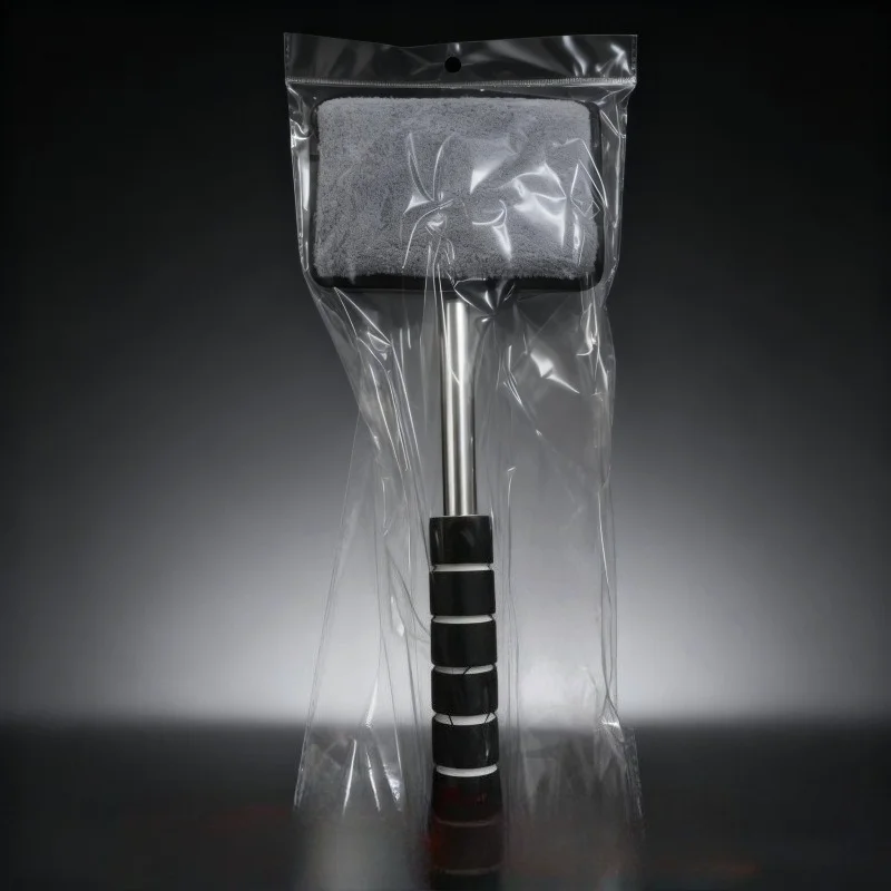 Car Window Brush Extendable Handle Interior Windshield Glass Wash Tool Telescopic Car Pole Cleaning Cloth for Defogging