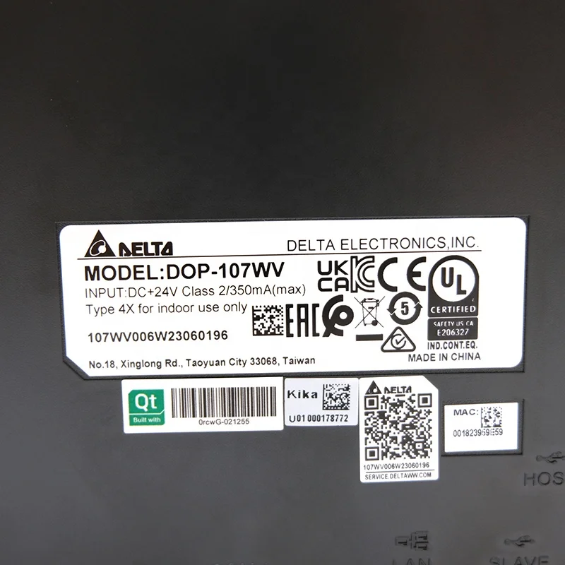 الأتمتة والتحكم الصناعية واجهة آلة HMI DOP-107WV 4-Wire شاشة تعمل باللمس مقاومة