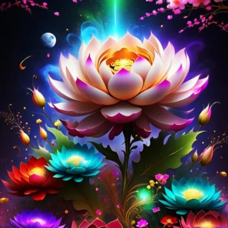 Mini Test Tube Iridescent Lotus Jigsaw Puzzle, Difficult Stress Relief Toy, Family Educational Game, Creative Desktop Decor Gift