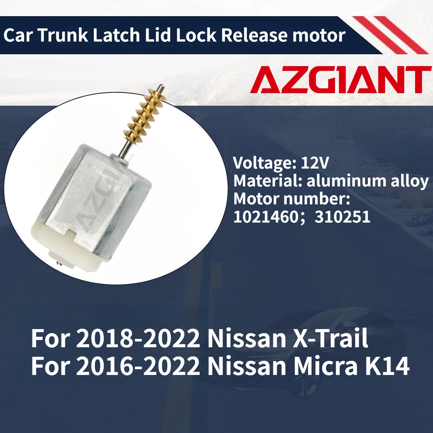 

For 2016-2022 Nissan Micra K14/X-Trail 2018-2022 Car Trunk Latch Lid Lock Release motor Brand New high-quality replacement parts