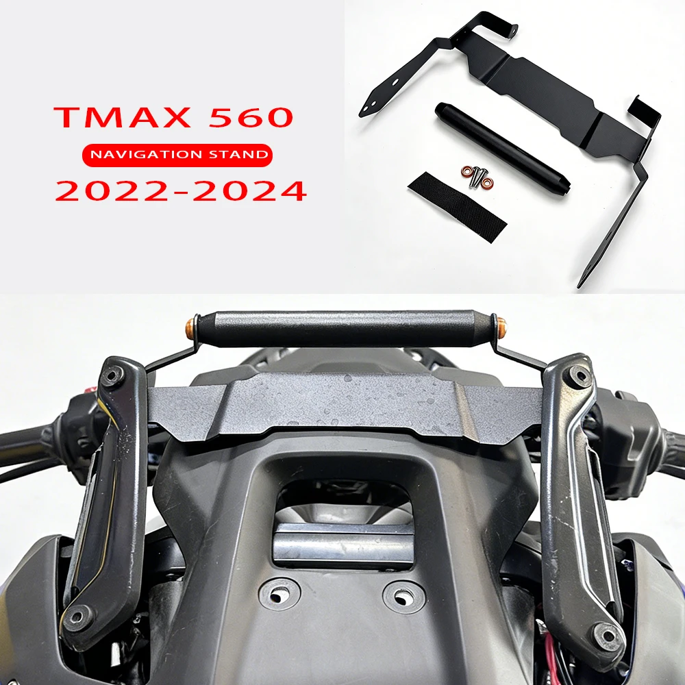 

MTKRACING Для YAMAHA TMAX T-MAX560 TMAX560 2025 Аксессуары: Держатель для мотоцикла, кронштейн для мобильного телефона и навигатора, поддержка 22 мм