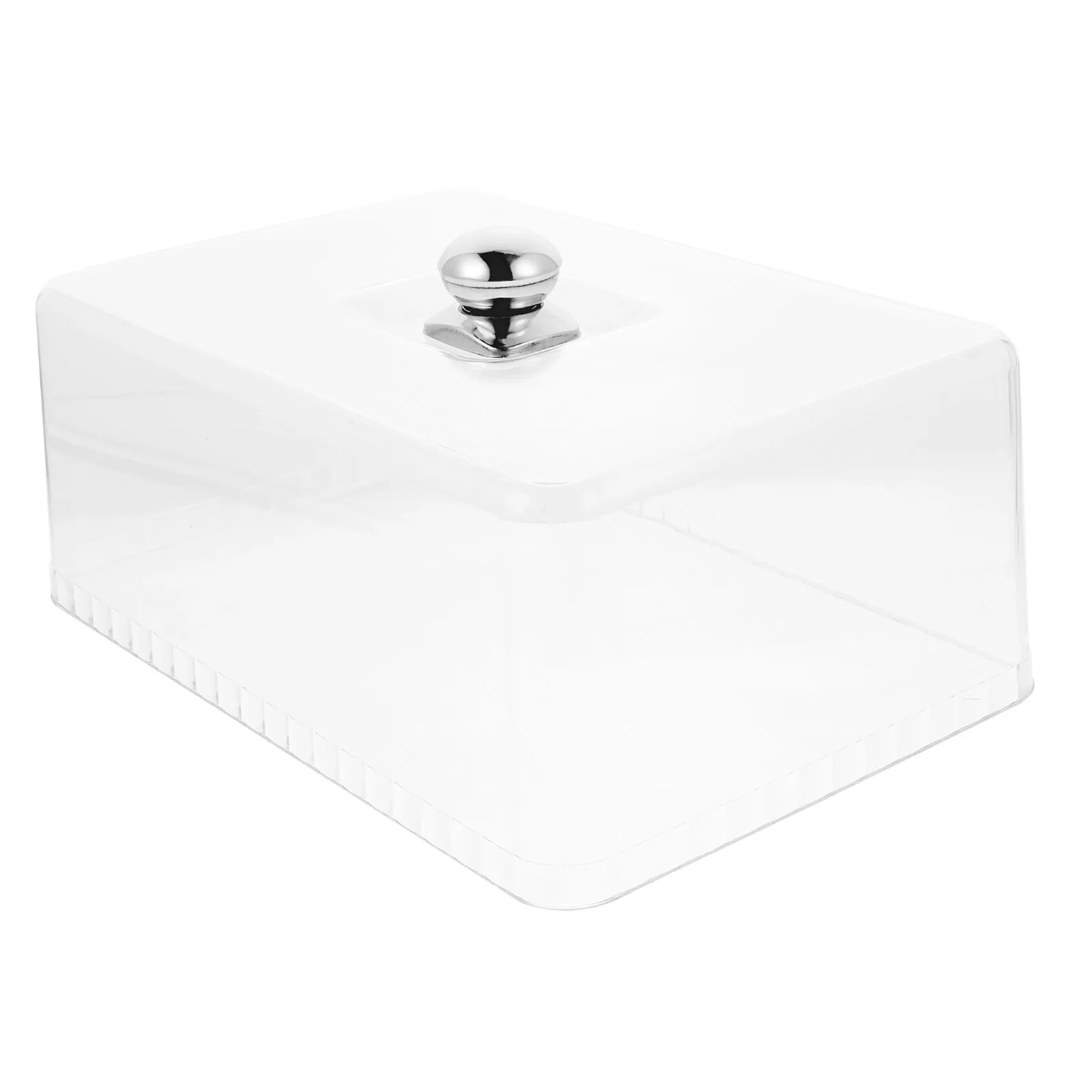 

1 шт. Премиум-класса: толстый пластиковый колпак для еды с ручкой из нержавеющей стали для десертных тарелок, тортов, фуршетов, ресторанов, кухни, домашнего использования