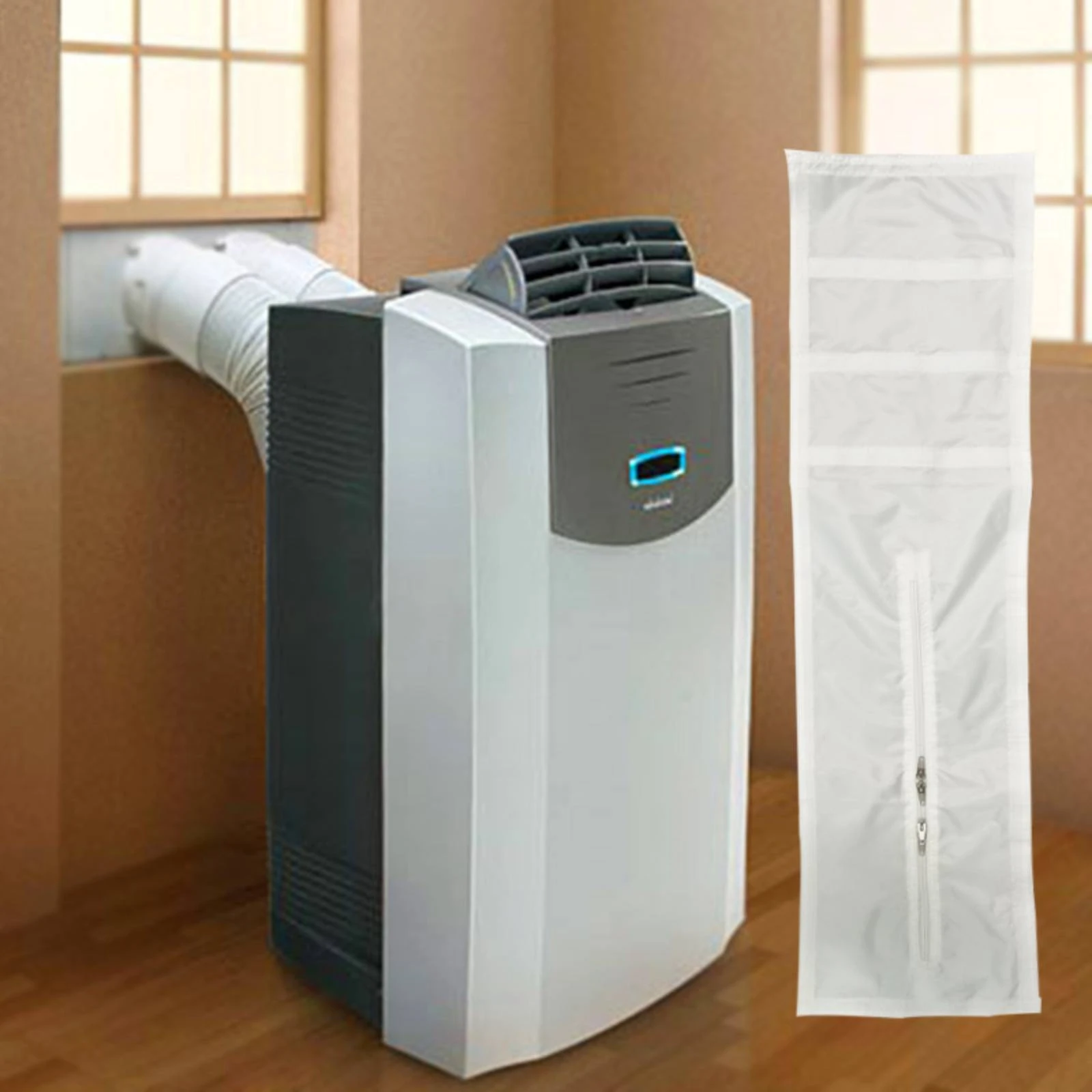 Air Conditioner Window Seal with Zipper Zippered Window Seal Kit with Zipper Rectangular Easy-to-Install