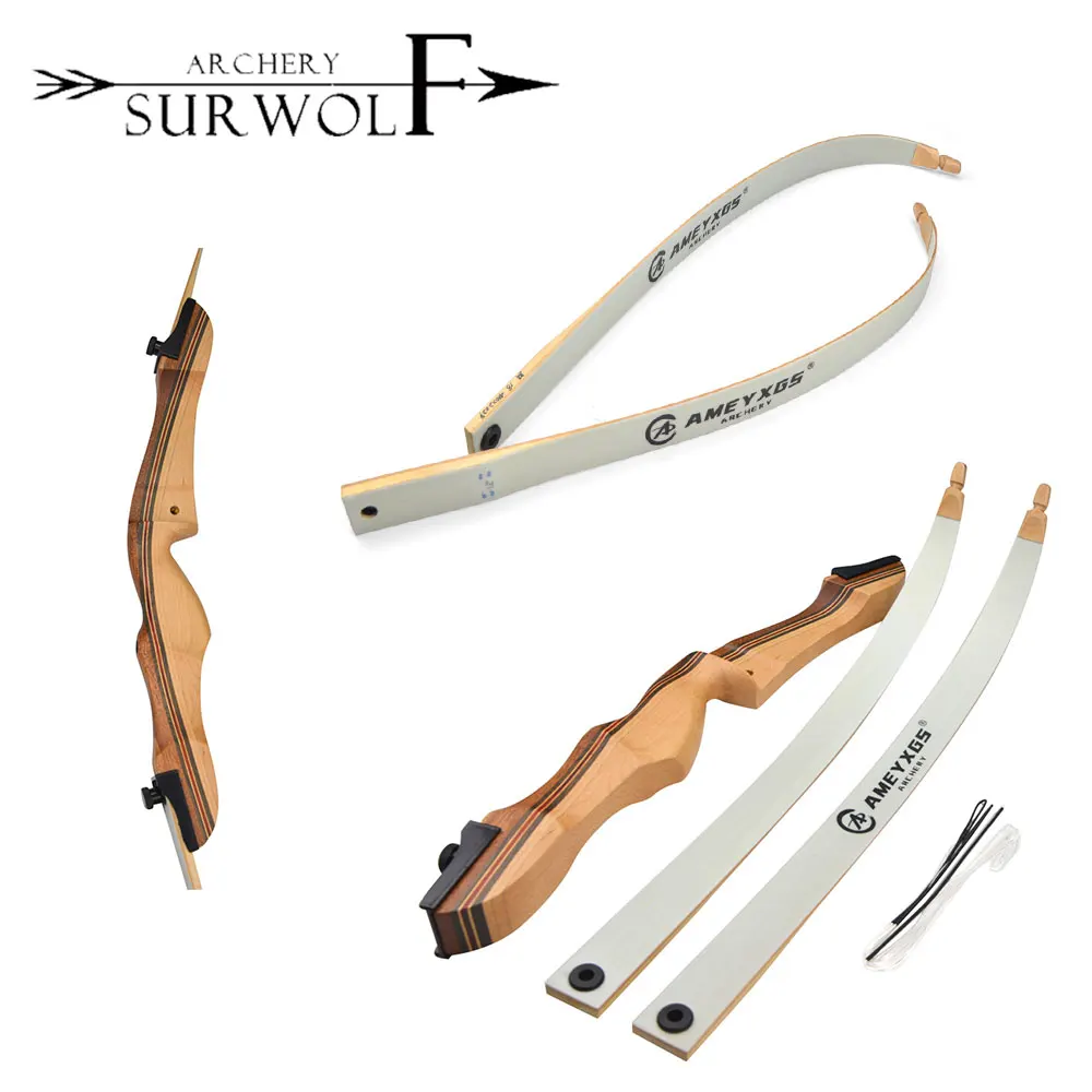 

1 шт., изогнутый лук для стрельбы из лука, 16-38 фунтов, деревянная ручка, 68 дюймов, лук Takedown, лук из клена, ламинат, лук для стрельбы из лука, охота, энтузиаст стрельбы