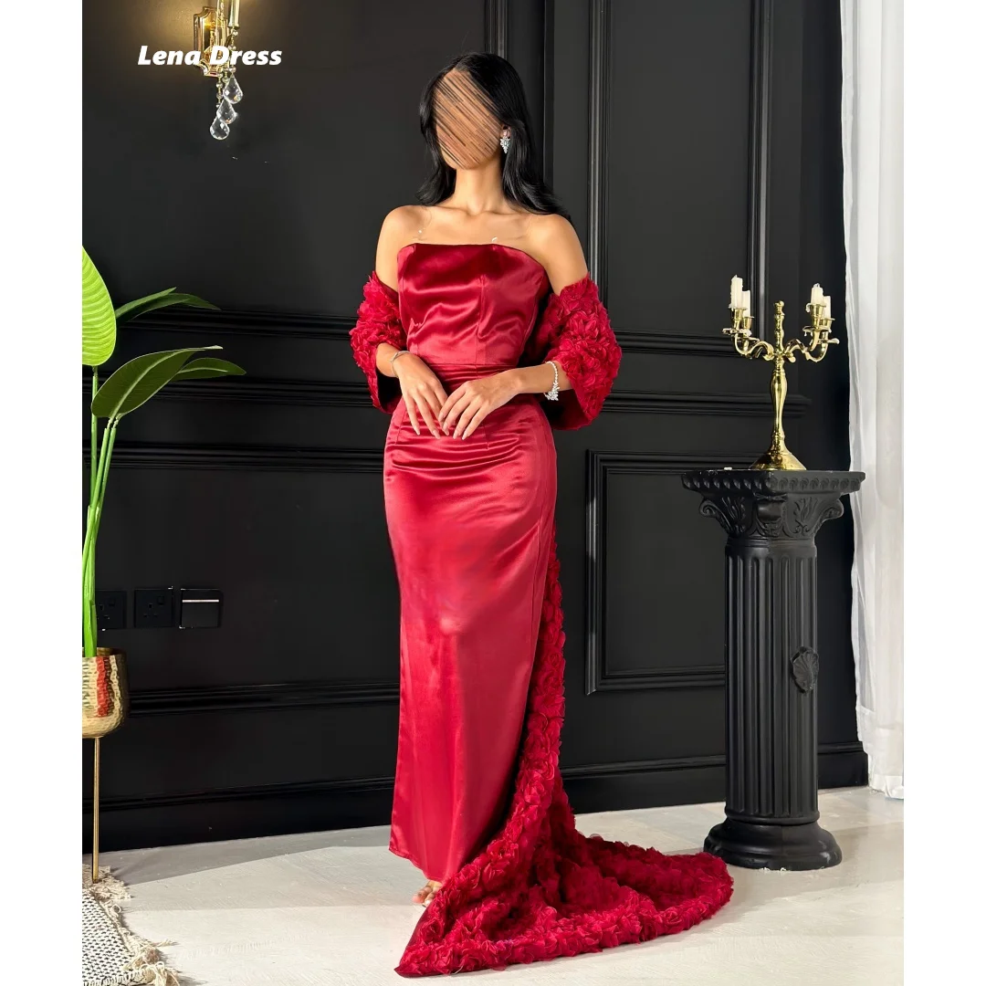 Lena Red Evening Dresses Women Elegant Party Dress Mermaid Custom Made Luxurious Women's Evening Dresses for Special Occasions