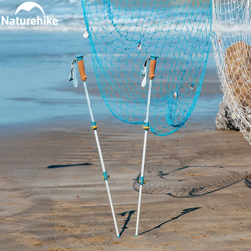 

Naturehike Sea Series-алюминиевый сплав, 3-секционные телескопические экологически чистые треккинговые палки для кемпинга, пешего туризма, пляжа, пробковая трость