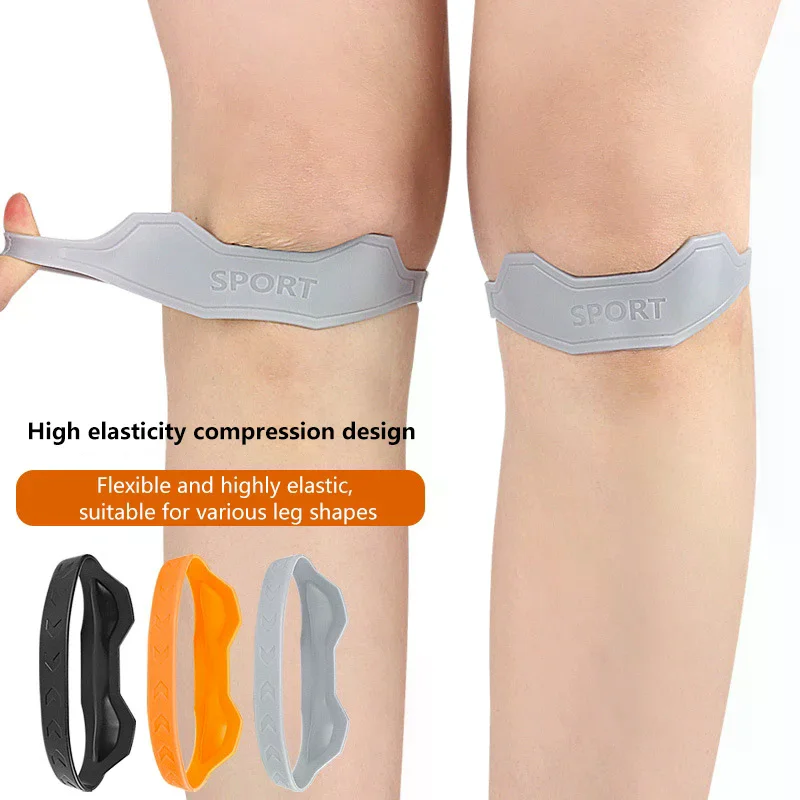 1 قطعة سيليكون الرضفة وتر حزام الركبة مرونة عالية مرنة الركبة دعم حماية ثابتة لثبات الرضفة #4