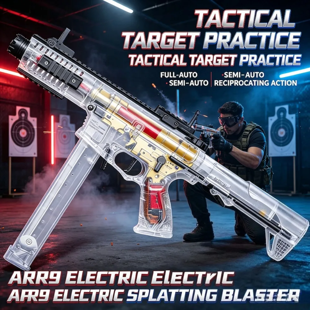 ARP9 Nylon Electric Gel Blaster Toy Gun Full‑Auto Dual Shooting Modes Outdoor Shooting Team Game Toy for Teens