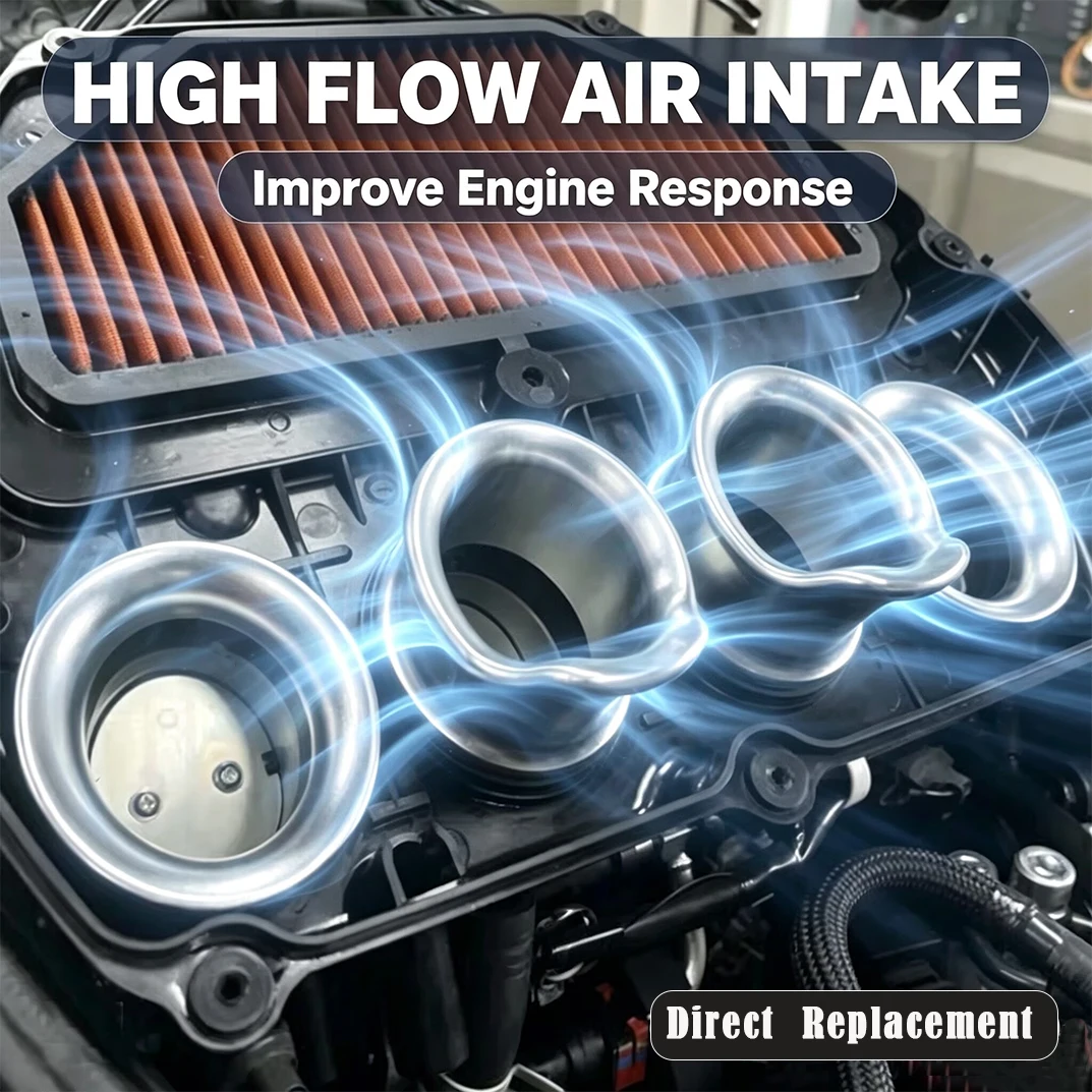 For Kawasaki ZX-6R 2024-2026 Air Intake Cup Wind High Flow Air Filter Funnel Velocity Stack Air Intake Cup Aluminum alloy ZX6R