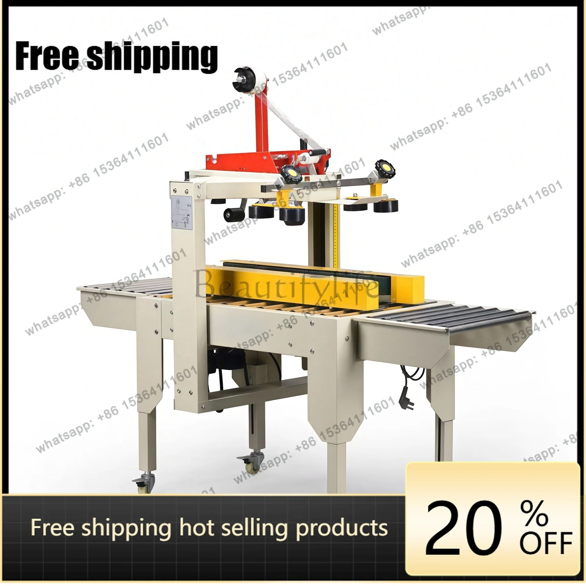 Automatic sealing machine, adaptive carton tape sealing machine, packing equipment