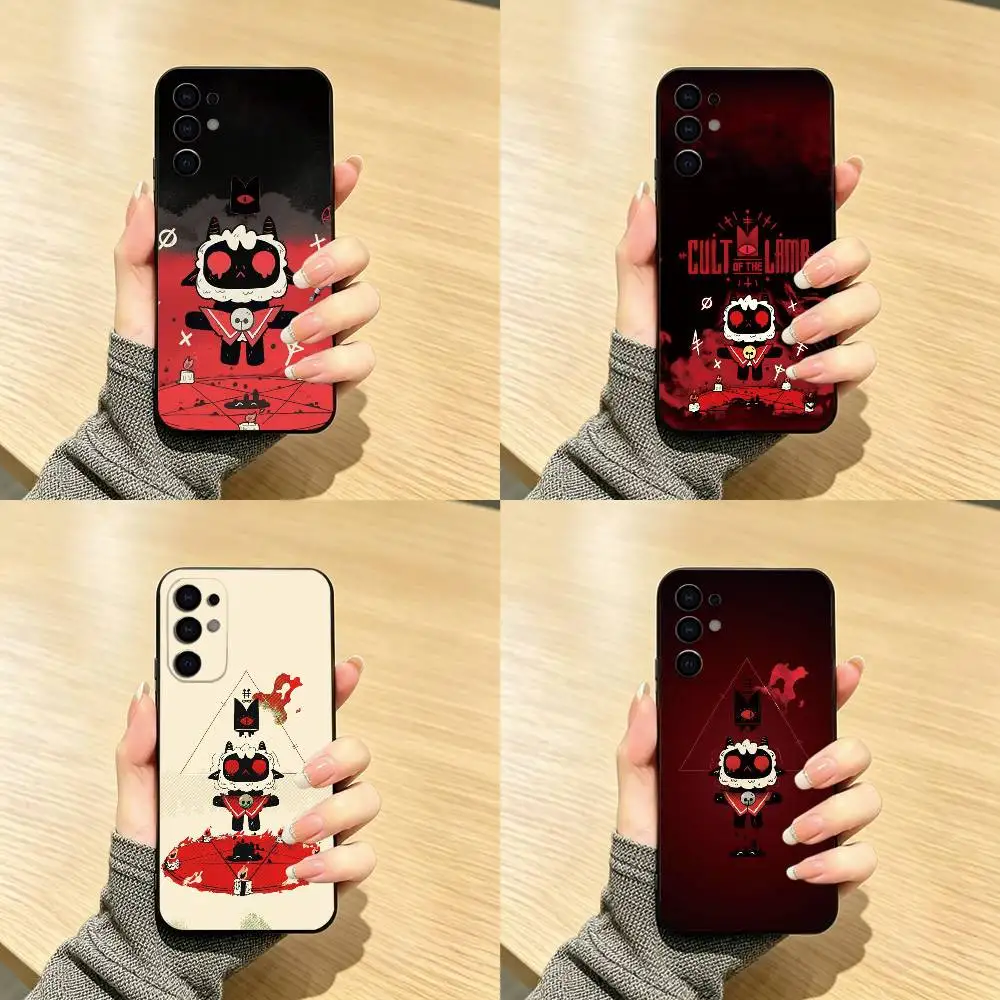 G-Games Cult of the L-Lamb Phone Case Black Silicone Soft For Samsung S25,S24,S21,S22,S23,S30,Ultra,S20,Plus,Fe,Lite