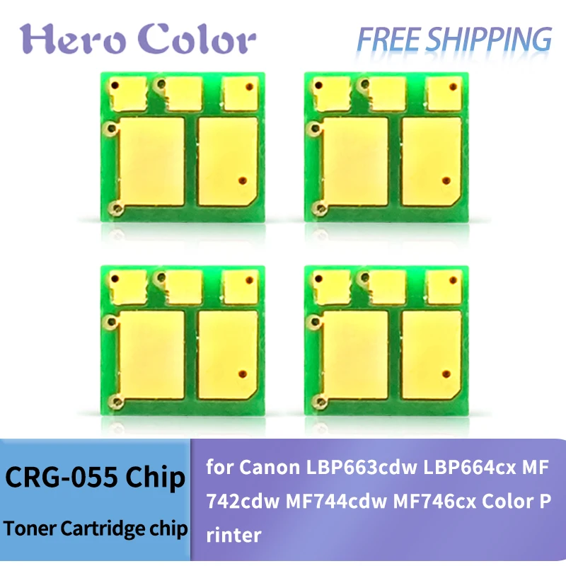 CRG-055 Chip For Canon CRG-055 CRG055 Toner Cartridge chip for LBP663cdw LBP664cx MF742cdw MF744cdw MF746cx Color Printer