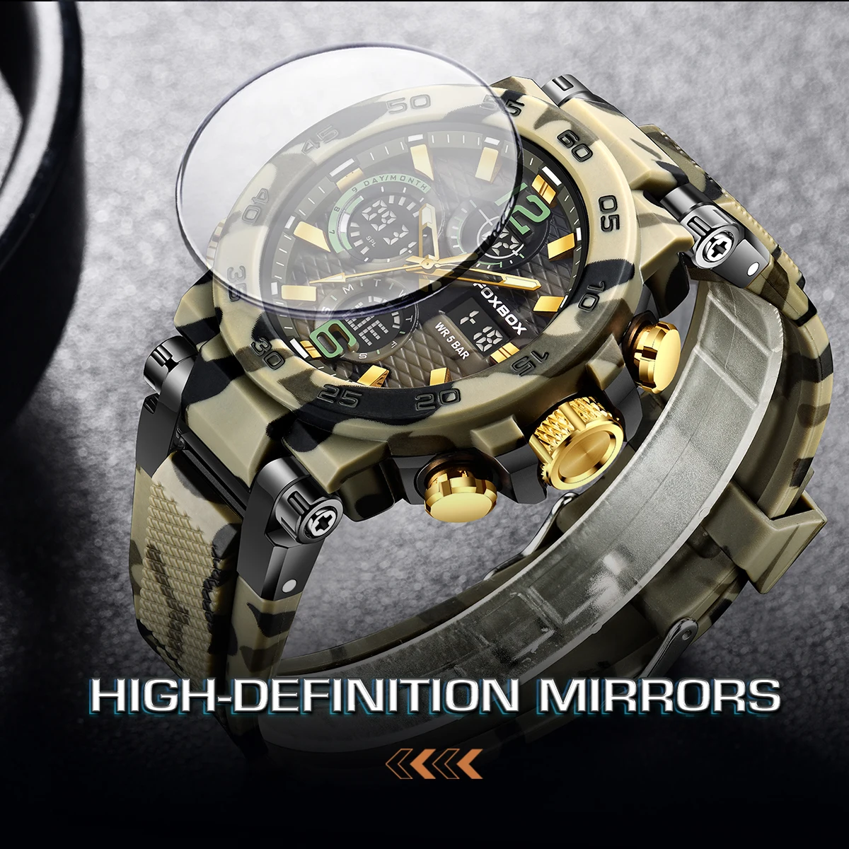 LIGE Electronic Watches for Men Outdoor Casual Sport Waterproof Alarm Clock Dual Display Wristwatch  Military Week Man Watch New