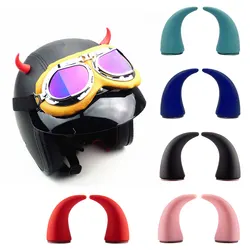 2Pcs Motorcycle Helmet Devil Horns Decoration Electric Bike Auto Body Decoration Multicolor Horns Helmet Stickers Car Styling