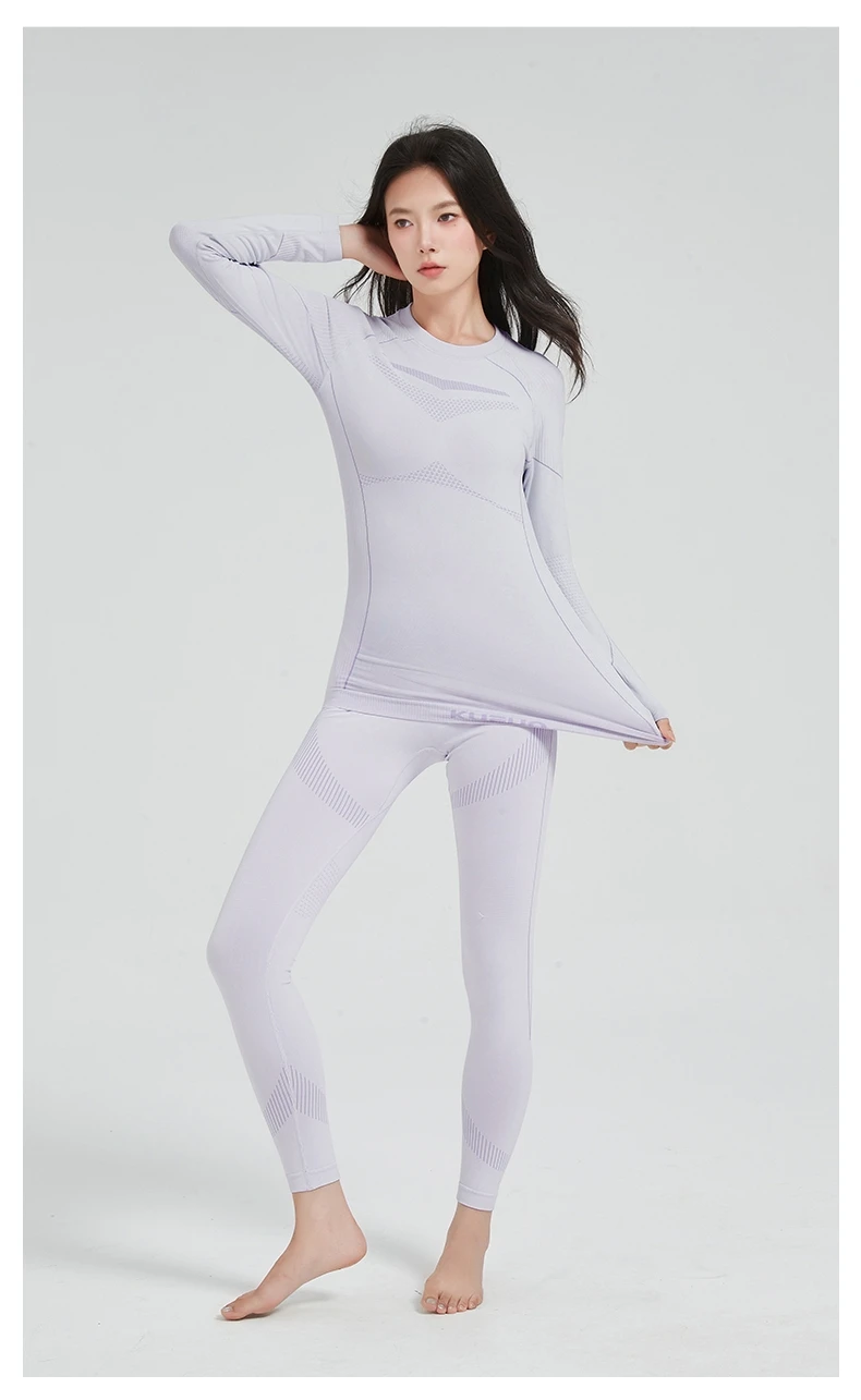 KUFUN Ski Base Layer Skateboard Quick Drying Clothes Warm Thermal Underwear Soft Lady Men Outdoor Sports Hiking Sweat Leggings