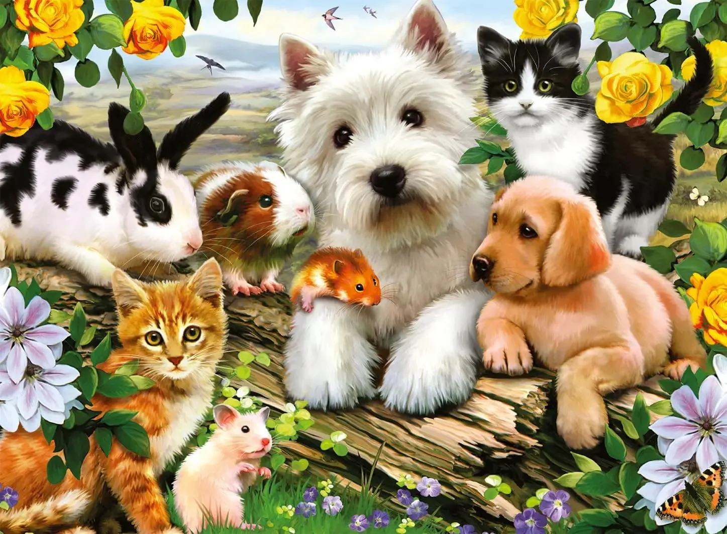 

Пазл Happy Animal Buddies, 300/500/1000 деталей игр для взрослых, семейная забавная декомпрессионная игрушка, детский образовательный подарок