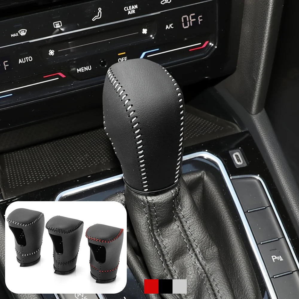 

Leather Car AT Gear Shift Knob Cover Gear Collars For Nissan ALTIMA 2019-2023 JUKE VERSA Sentra Nissan Kicks 2020 Accessories