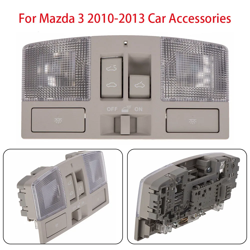 

Car Roof Reading Light BBM6-69-970 Console Map Lamp Interior Plastic With Sunroof Switch For Mazda 3 2010-2013 Car Accessories
