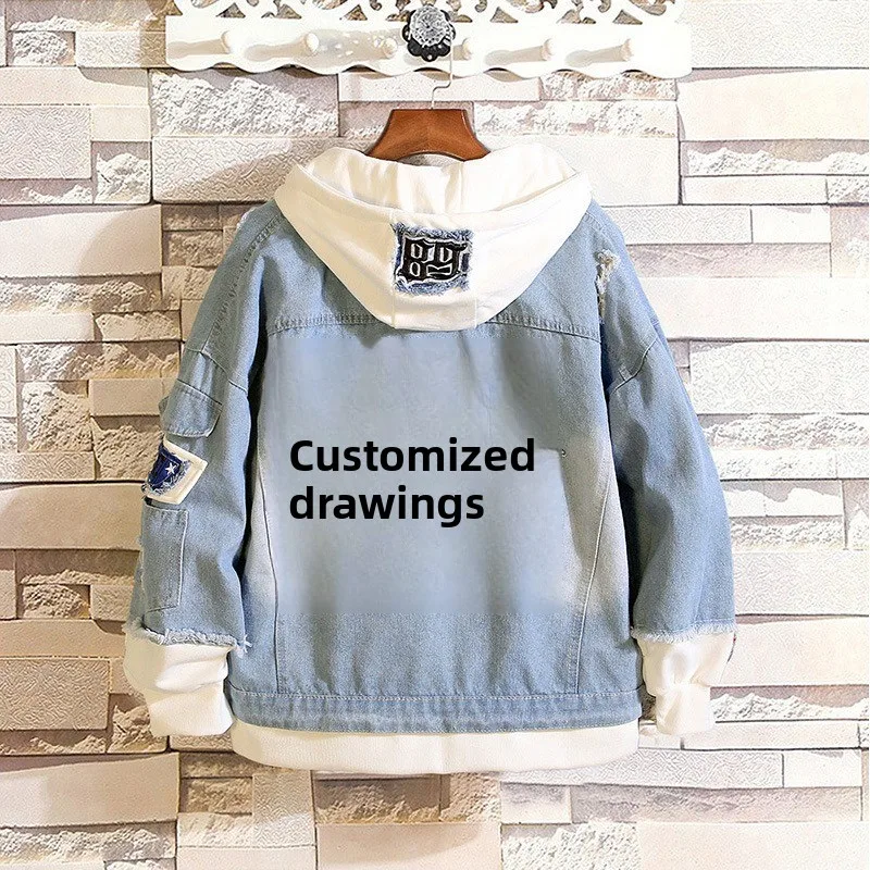 

Customized Anime Peripheral Cartoon New Denim Jacket Top Couple Spring and Autumn Loose Casual Cooling Jacket Birthday Fan Gift