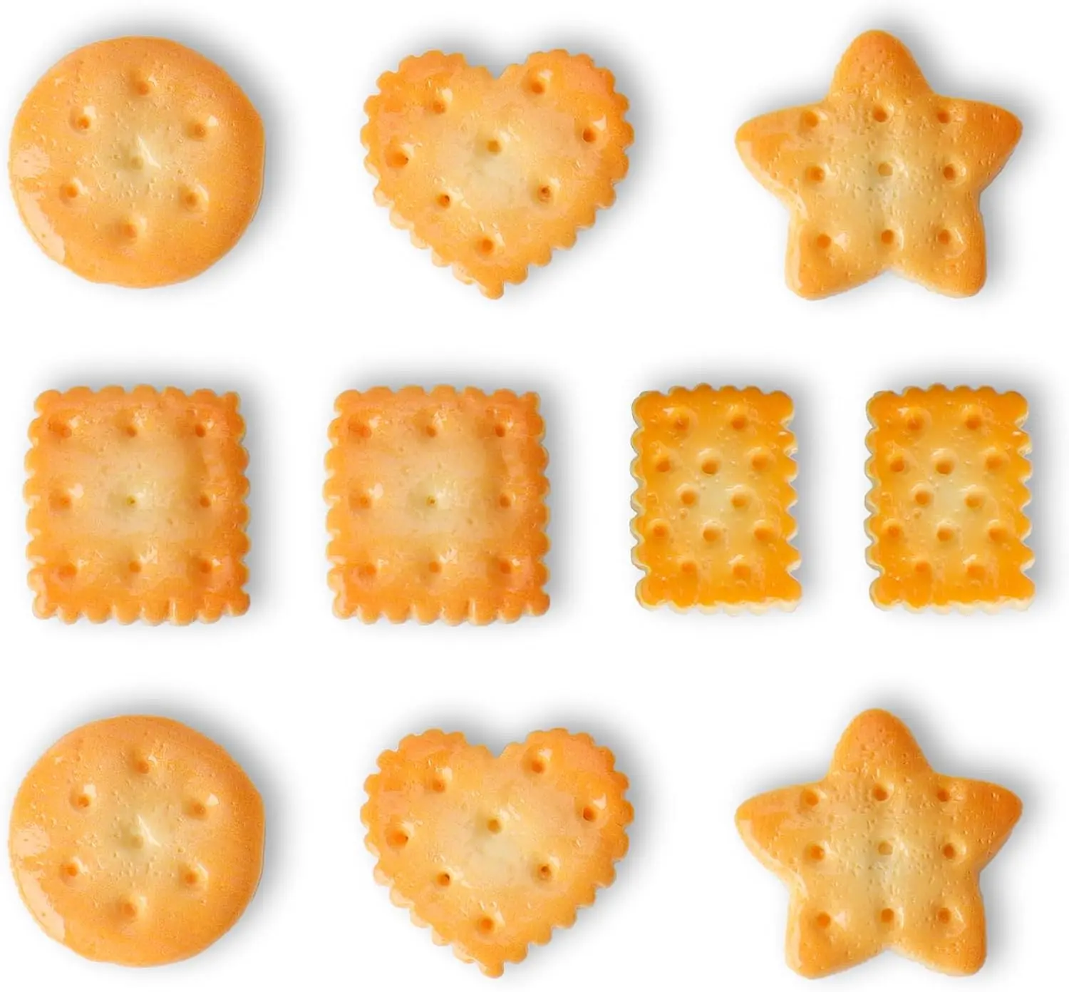 10 Pack Adorable Cartoon Cookie Refrigerator Magnets - 5 Cute Biscuit Shapes, Sweet Dessert Decor for Photo, Note & Menu Display