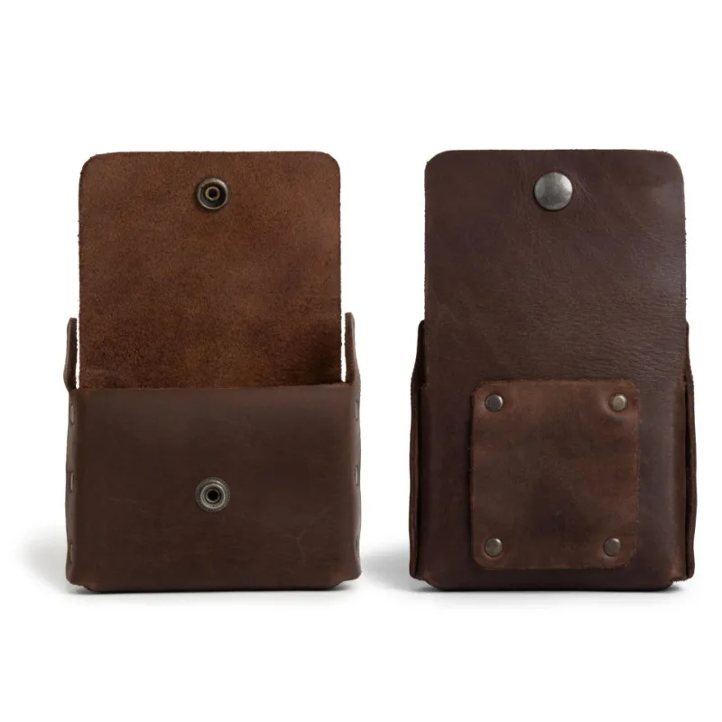 Vintage PU-Leder Nieten-Gürteltasche Herren Reise-Karten-Geldbeutel Gürtelbrieftasche – Detail 3