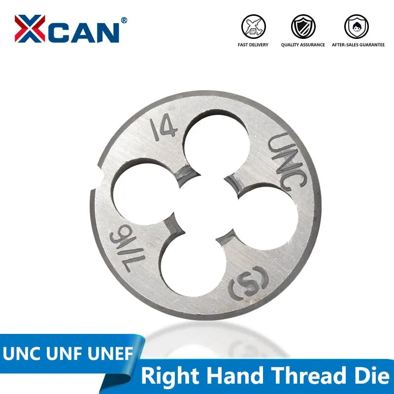 XCAN 1Pc 5/16 3/8 7/16 1/2 5/8 3/4 UNC UNF UNEF Tangan Kanan Mati Threading Alat