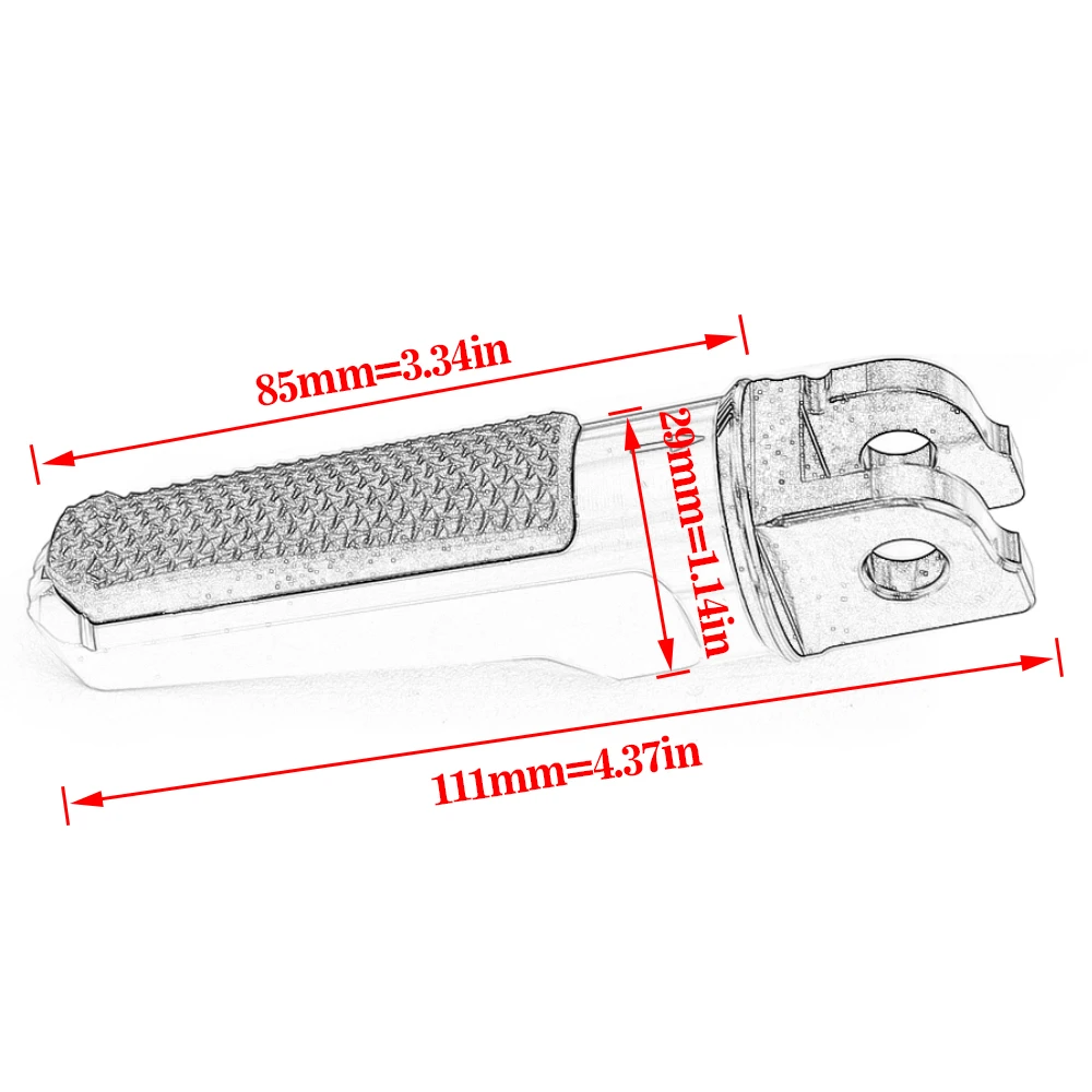 Motor hinten vorne Fußrasten Fußrasten für Honda CBR600F CB600F HORNET CBR600RR CB1000R VTR1000 SP-1 SP-2 CBR900RR CBR1000RR – Detail 2