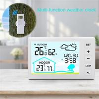 Multifunctional Mimi Clock with Temperature Humidity Weather Station Mini LCD Display Wireless Digital Thermometer & Hygrometer