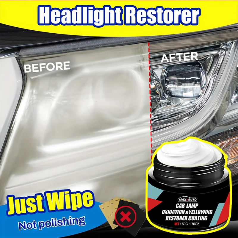 Car Headlight Restoration Polishing Kits Headlamp Repair Kits Car Light Polisher Cleaning Paste Car Paint Care Refurbish Agent