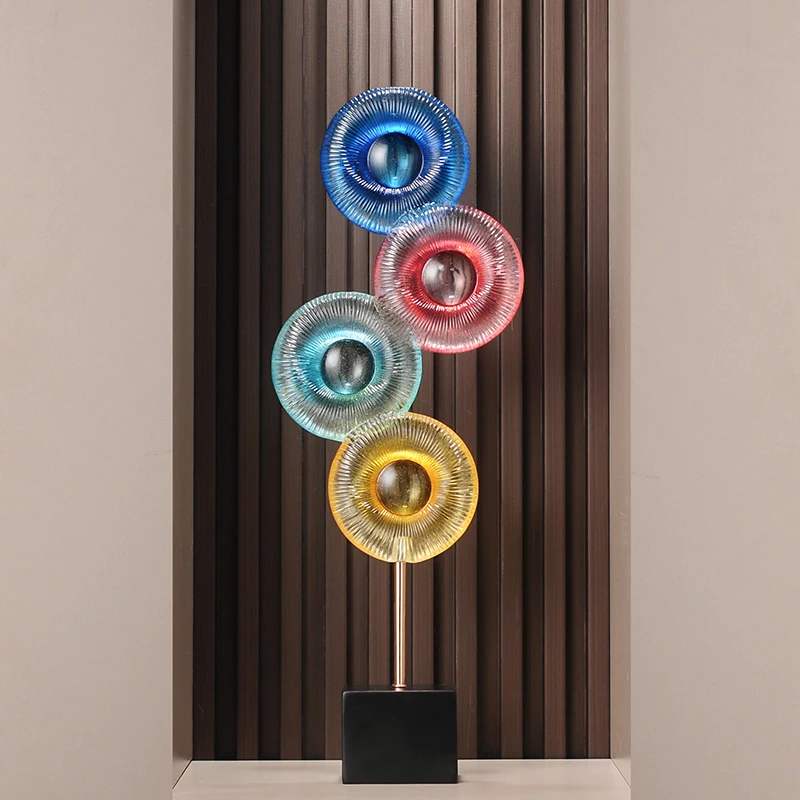 

Nordic Color Disc Art Sculpture Decoration Home Living Room Study TV Cabinet Entrance Office Desktop Decorations Crafts