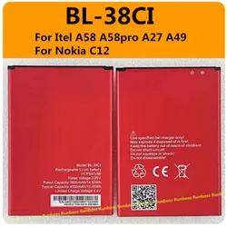 New Battery BL-38CI For Itel A58 A58pro A27 A49 For Nokia C12 3.85V 3850mAh Mobile Phone