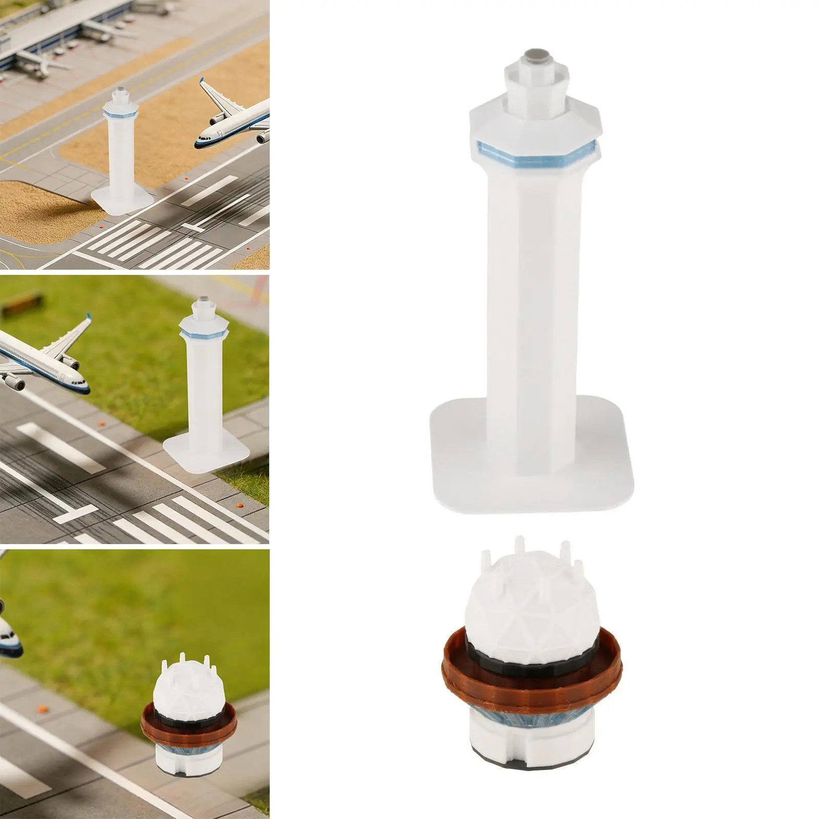 

1:400 Airport Building Model,Sand Table Decoration Ornament Miniature Aircraft Layout Scenery Scene Display for Home Kids Adults