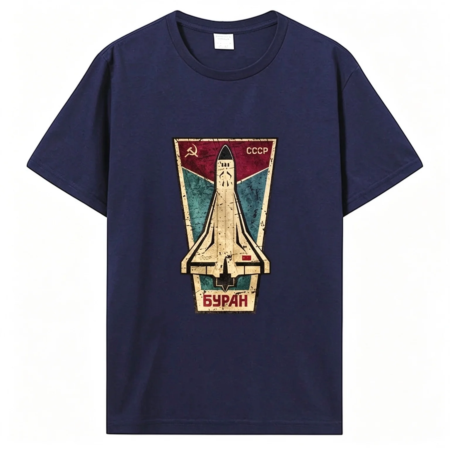 Vintage Russia CCCP Yuri Gagarin T-Shirt Men Clothing Group Team Soviet Retro Tshirt Sputnik Space Exploration Program T Shirt