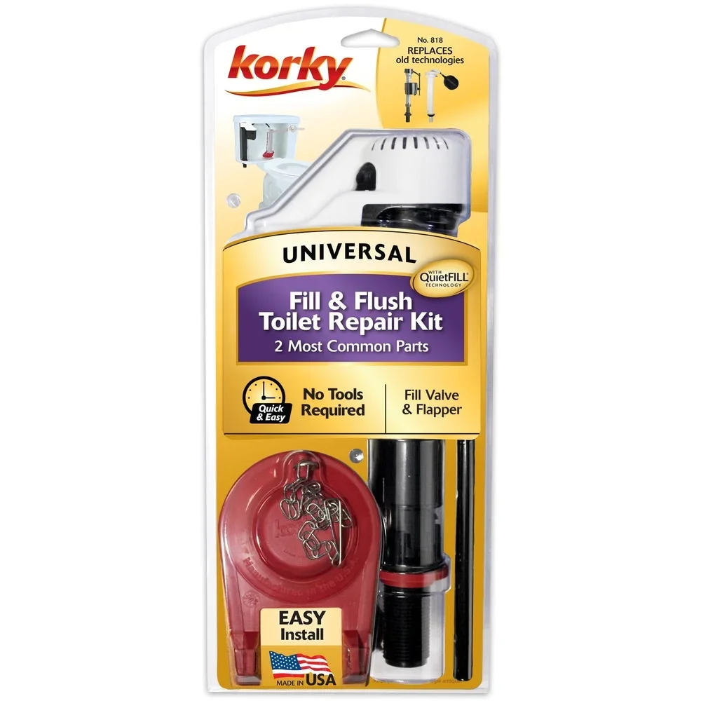 

QuietFILL Toilet Fill Valve 2 Inch Rubber Flapper Kit Noisy Slow Refill Easy Install Adjustable For 1 2 Piece Toilets