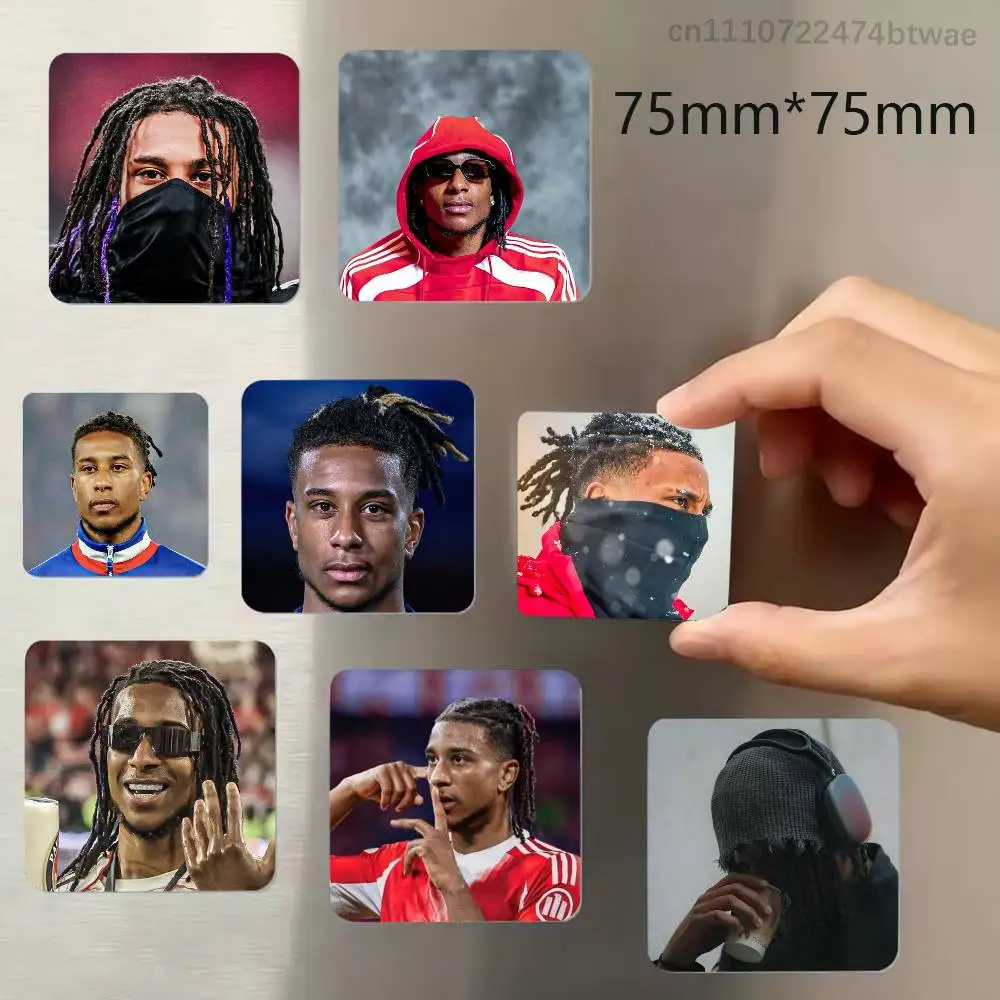 Michael O-Olise France Personalized Magnetic Durable Plastic Square Picture Surface Fridge Magnets
