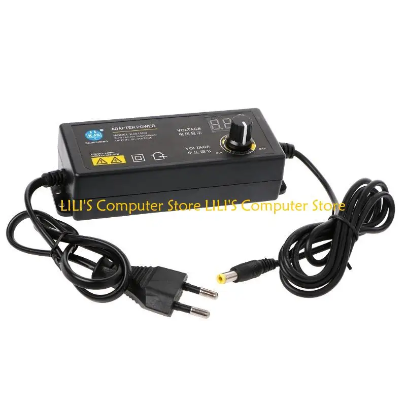 Adattatore regolabile A52B 60W 3-24V con schermata visualizzazione della tensione DC5.5X2.1/2,5 mm