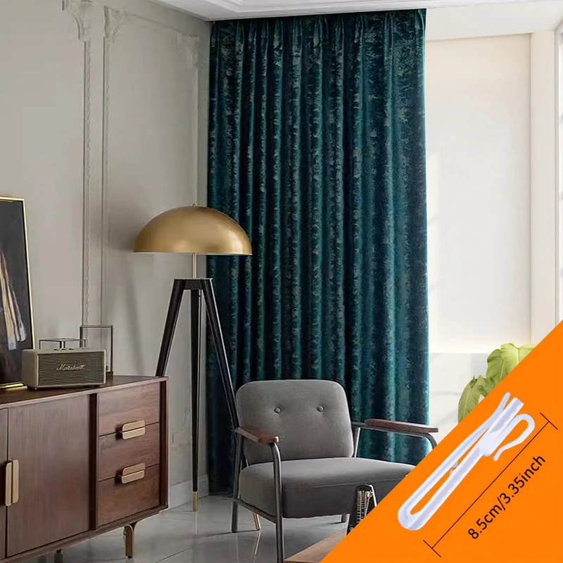 

2 шт., американский ретро-свет, роскошный бронзовый бархатный абажур для штор, бархатный козырек для гостиной, спальни, эркер, окно от пола до потолка