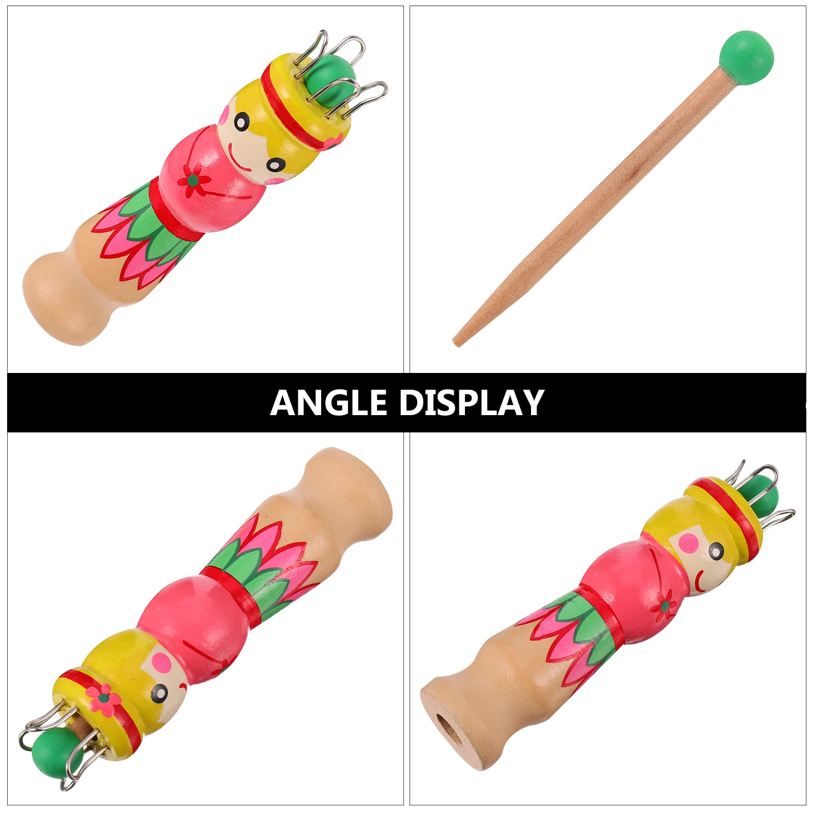 

Wooden Knit Kit Wool Yarn DIY Toy Kids Adults Easy Use Beginner Craft Painted Wooden Knitting Needle Tool