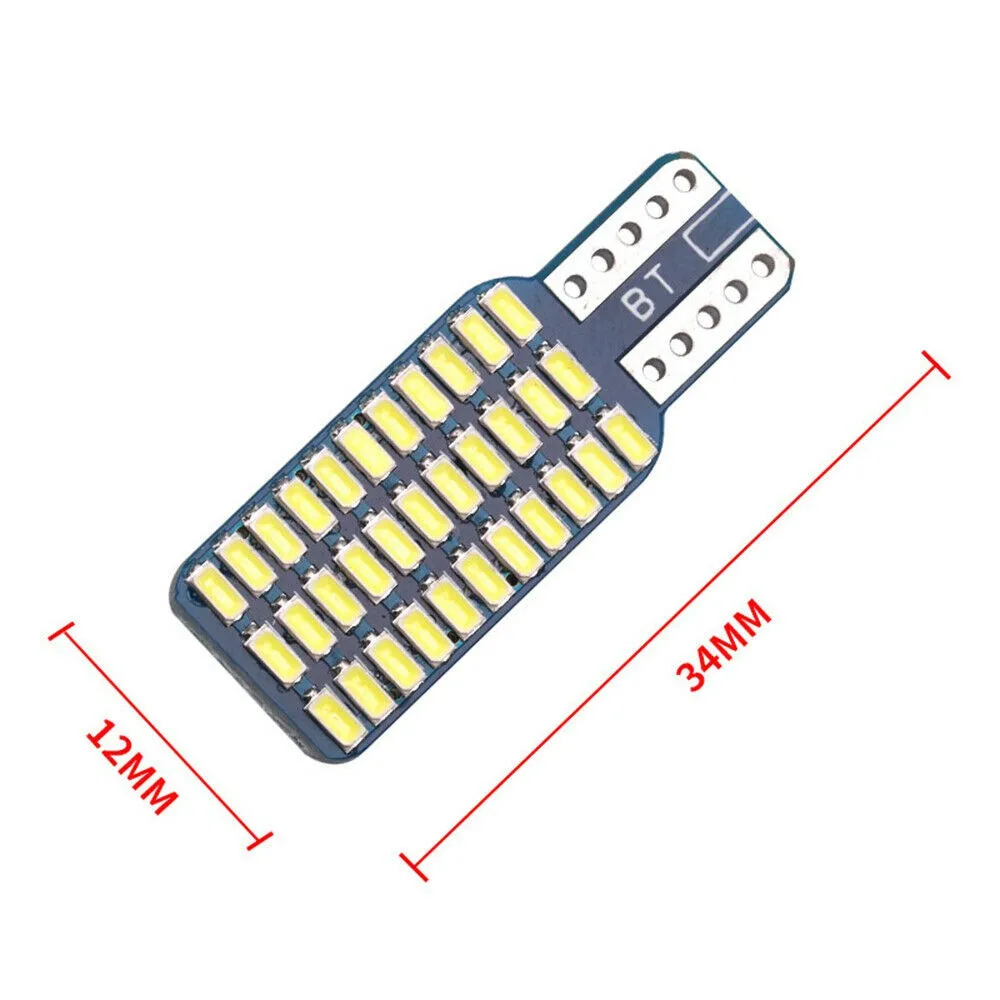 1PCS T10 Led Bulbs Canbus W5W 3014 33SMD 168 194 6000k Car Interior Dome Reading License Plate Light Signal Lamp Accessories