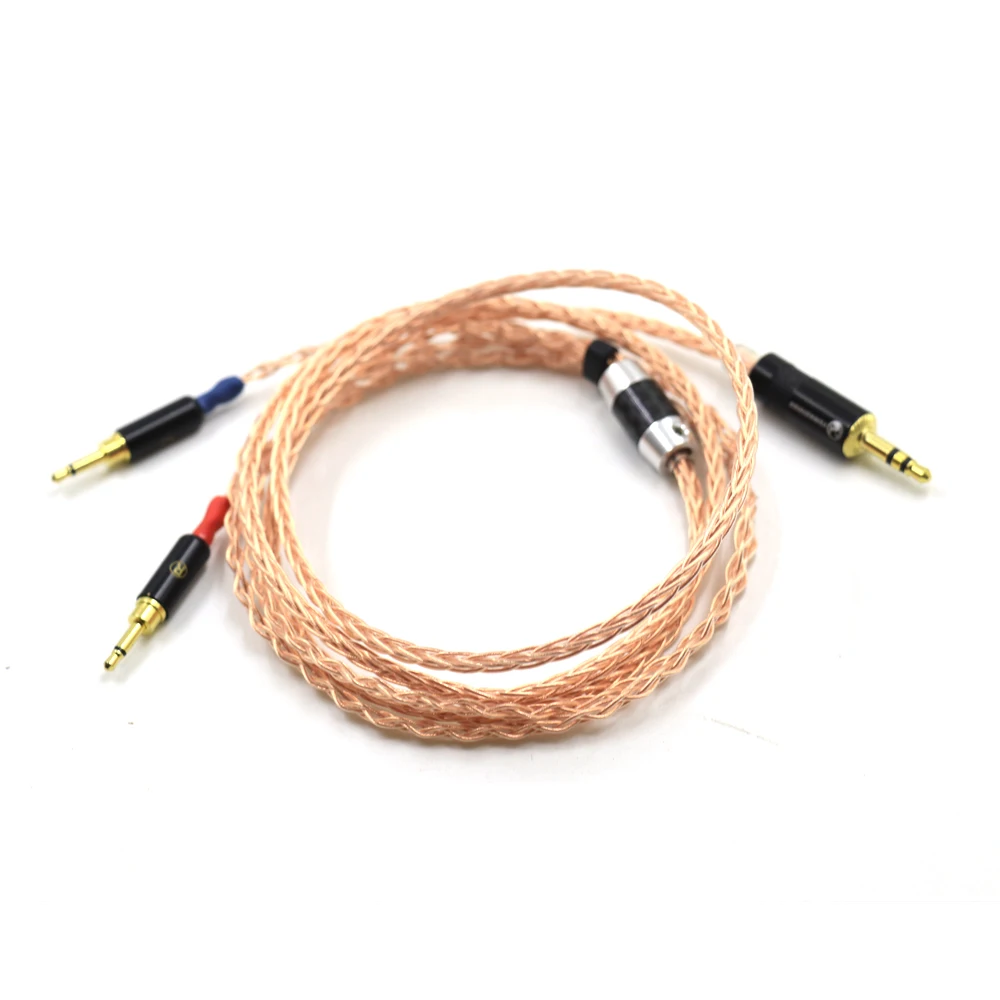 عالية الجودة 3.5 مللي متر ستيريو 8 الأساسية النحاس سماعة ترقية كابل ل ممن لهم PM-1 PM-2 HE1000 400S 560