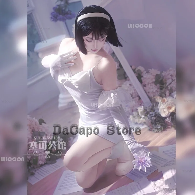 QQ8 ที่กําหนดเอง Alien Stage Sua คอสเพลย์เครื่องแต่งกายฮาโลวีน Party Roleplay ร้องเพลงเสื้อผ้าชุดราตรีสีขาวอะนิเมะชุด Mic5Lk¥