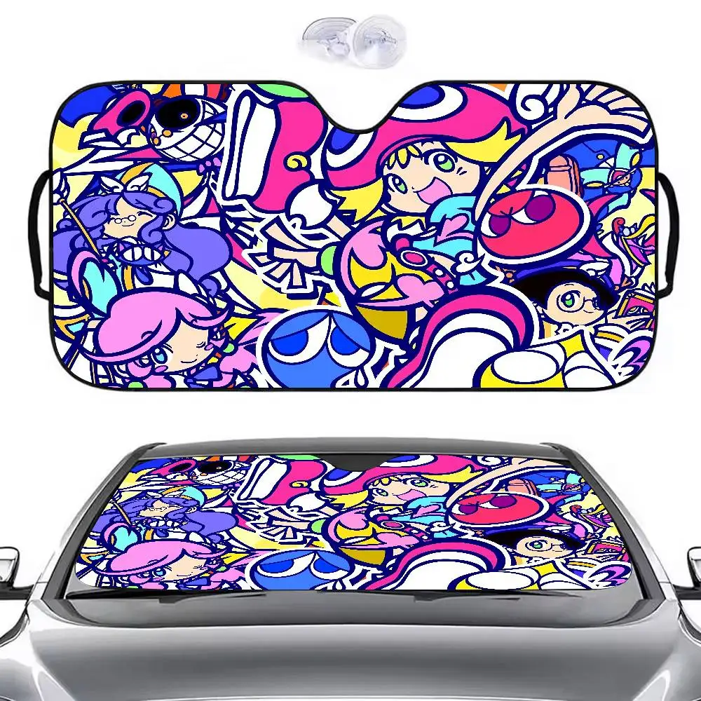 

Cartoon P-Puyo Pop Cute Car SunShade Parasol Car Windshield Sun Shade UV Protection