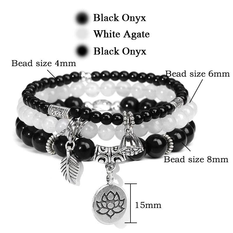 Männer Stein Armband Set Multi-schicht Schwarz Vulkanischen Holz Perlen Elastische Armband Viking Homme Pulsera Hombre Hip-Hop Punk schmuck