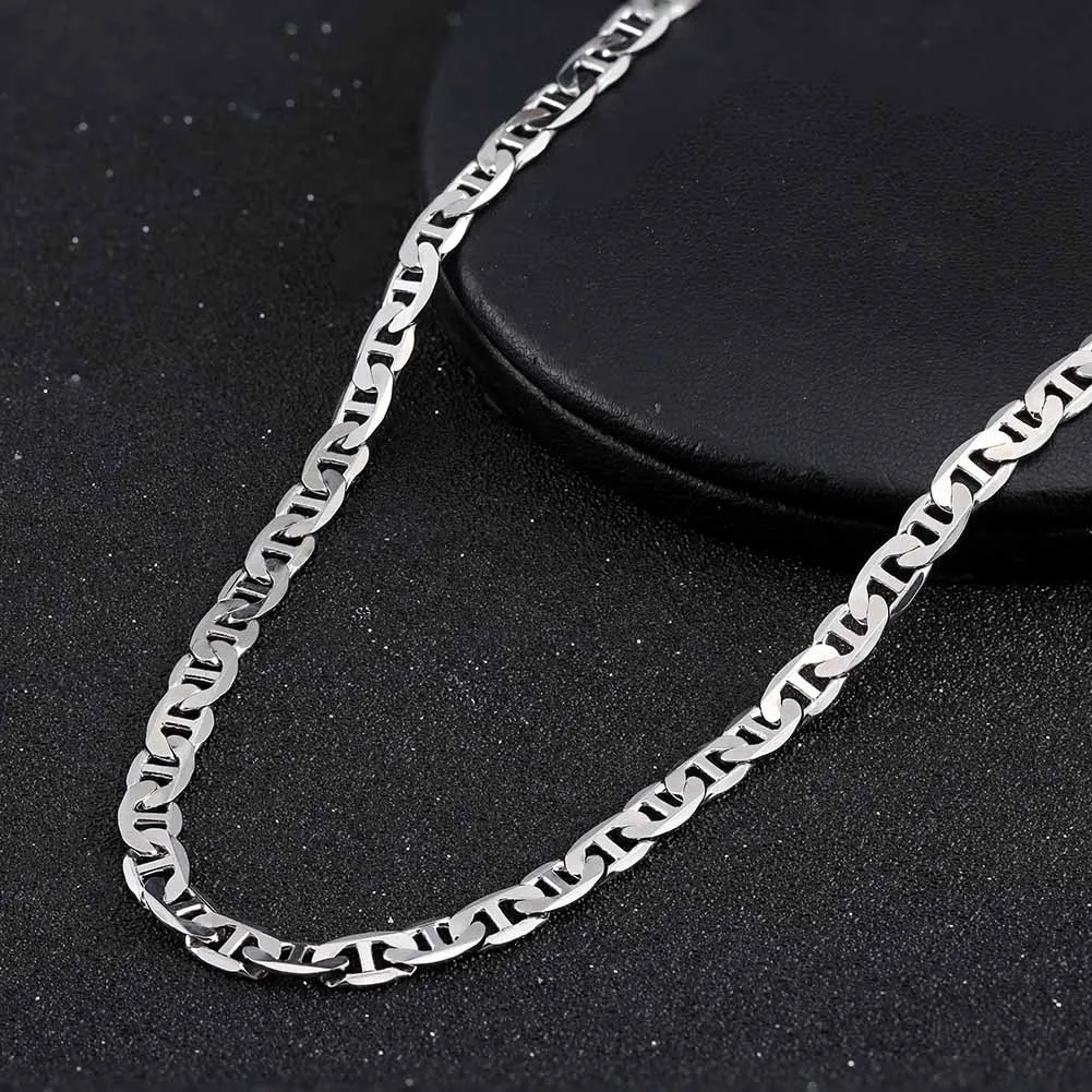 Nice 40-60CM 925 Sterling Silver Necklace trend luxury gorgeous charm fashion 6MM lady men solid wedding party women jewelry