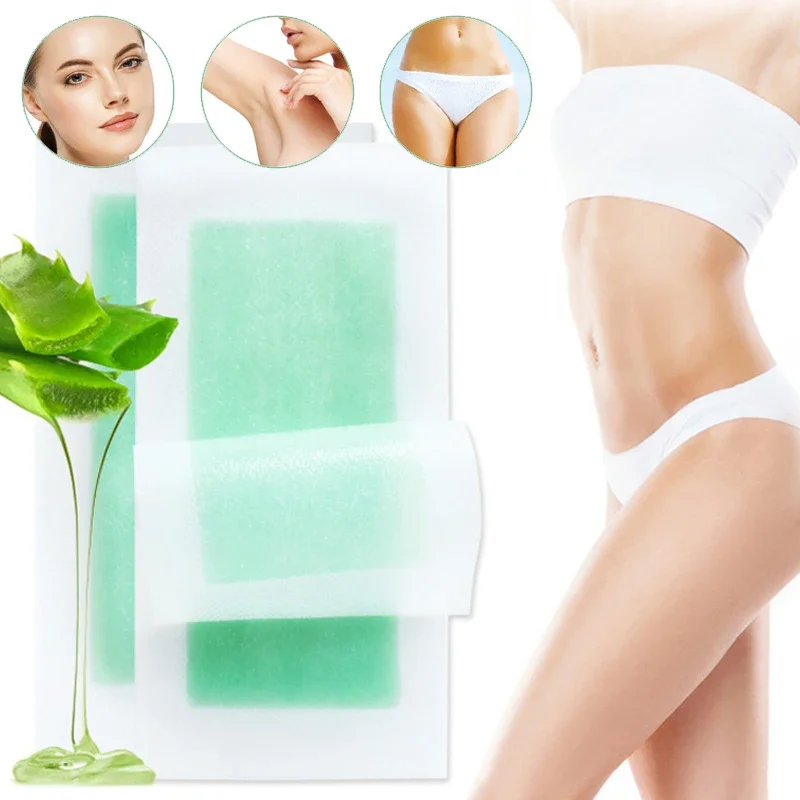 

Depilation Double Sided Cold Wax Paper for Bikini Leg Body Face Useful for Summer Professional Hair Removal Wax Strips 10pcs/lot