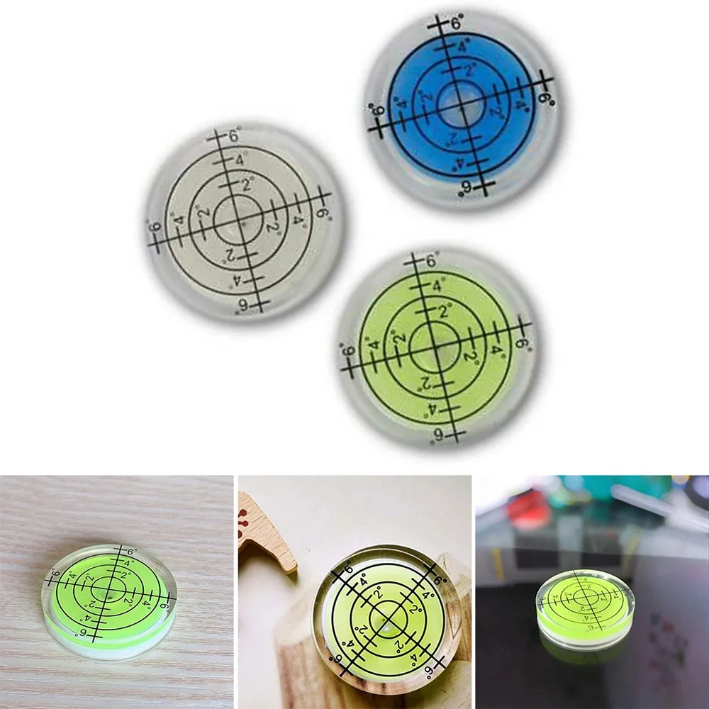 For Spirit Level Bubble Mini Round Bullseye Leveller Boat Caravan Tile Plastic Horizontal Bead Universal Leveling Level Bubble