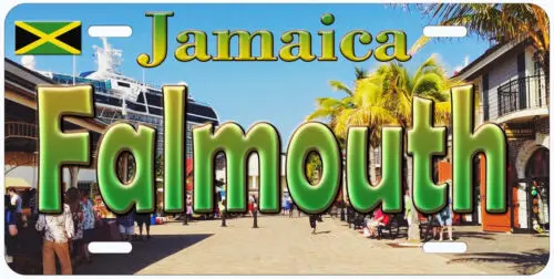Falmouth Jamaica Aluminum Novelty Car License Plate Aluminum