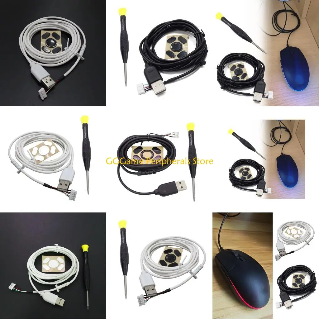 

U55B Mouse Upgrades With Rubber Wire NonSlip Feet And Screwdriver Tool for G102